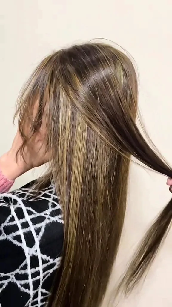Hair highlights and streaking result at our Kasur salon