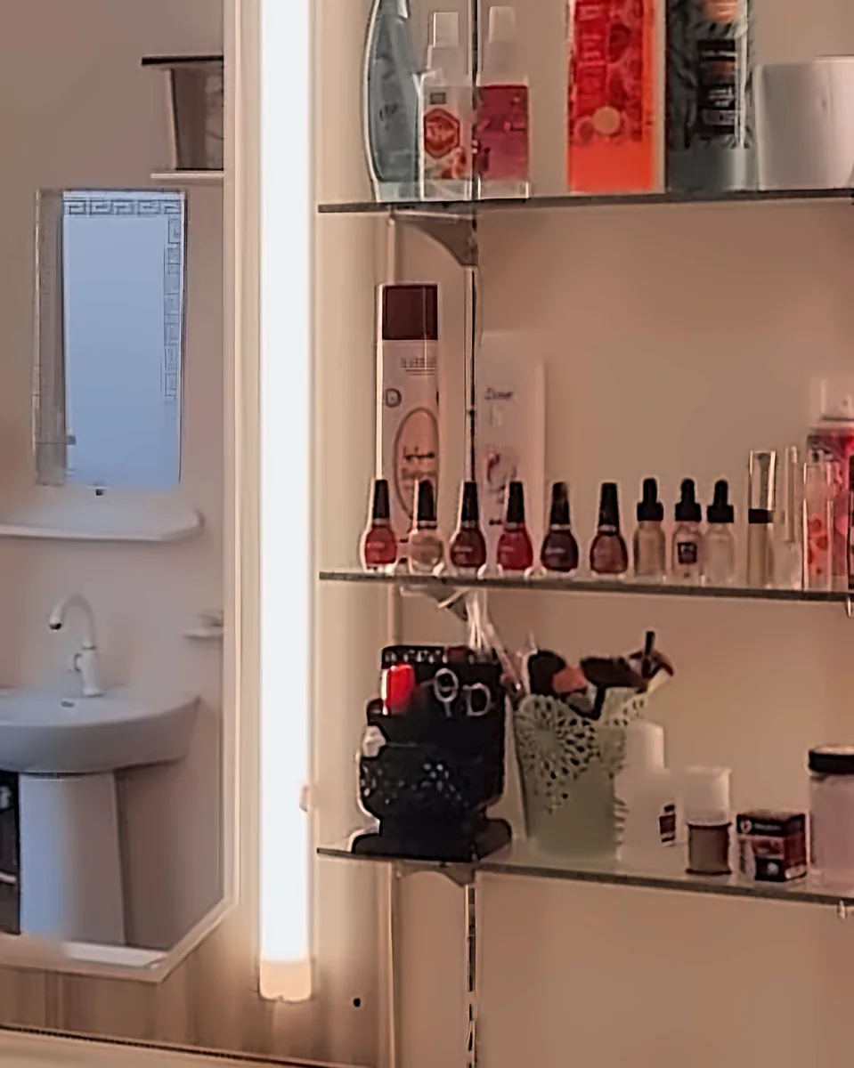 Our salon station at Glow Beauty Salon Kasur